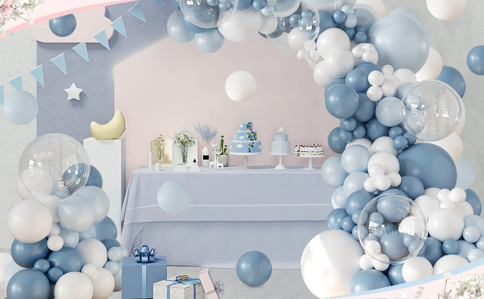 dusty blue balloon arch kit