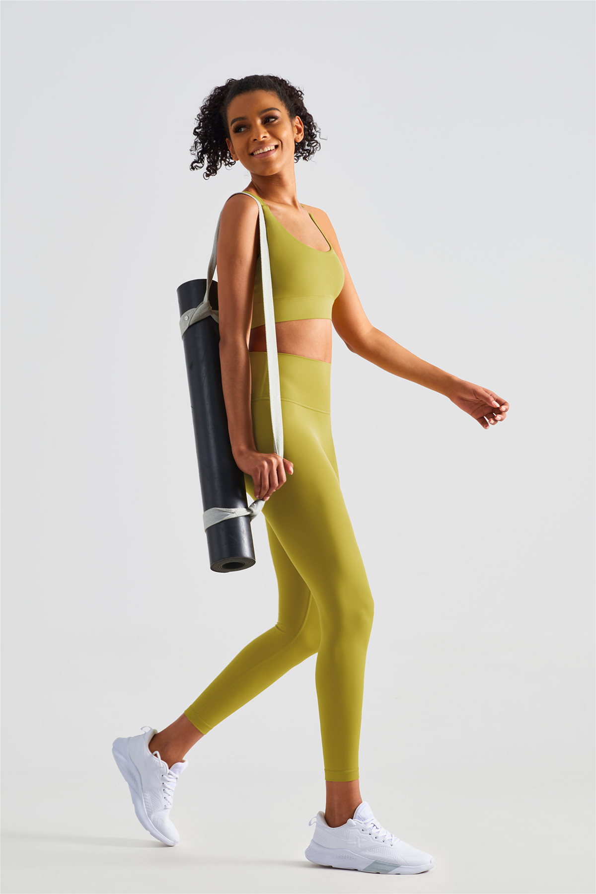 Hergymclothing yellow active wear for ladies online shopping