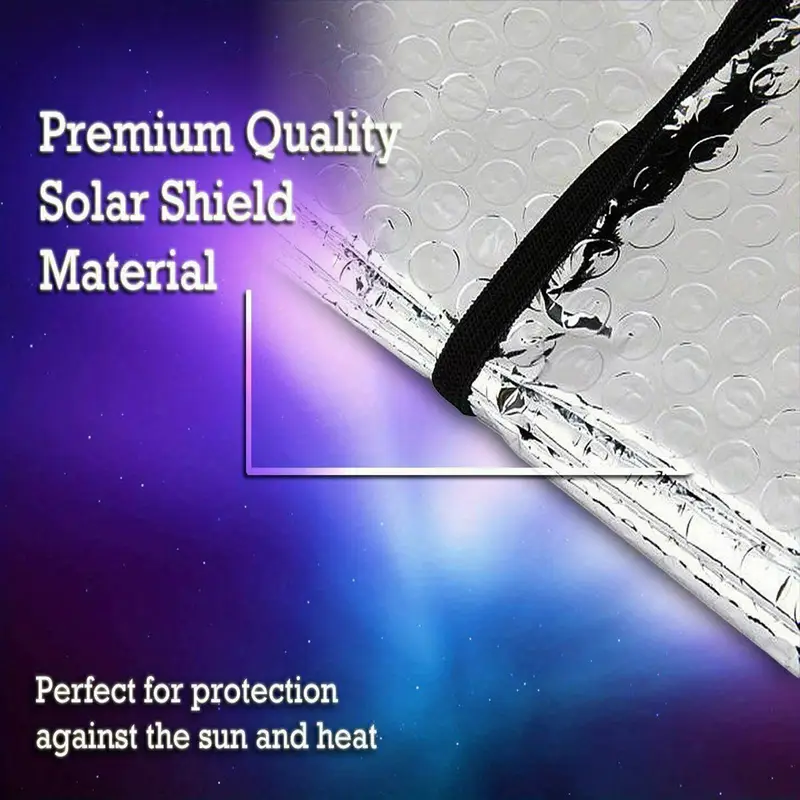 a car windshield sunshade the front window   folded sunshade to prevent ultraviolet   and reduce the temperature inside the car suitable for most vehicles details 2