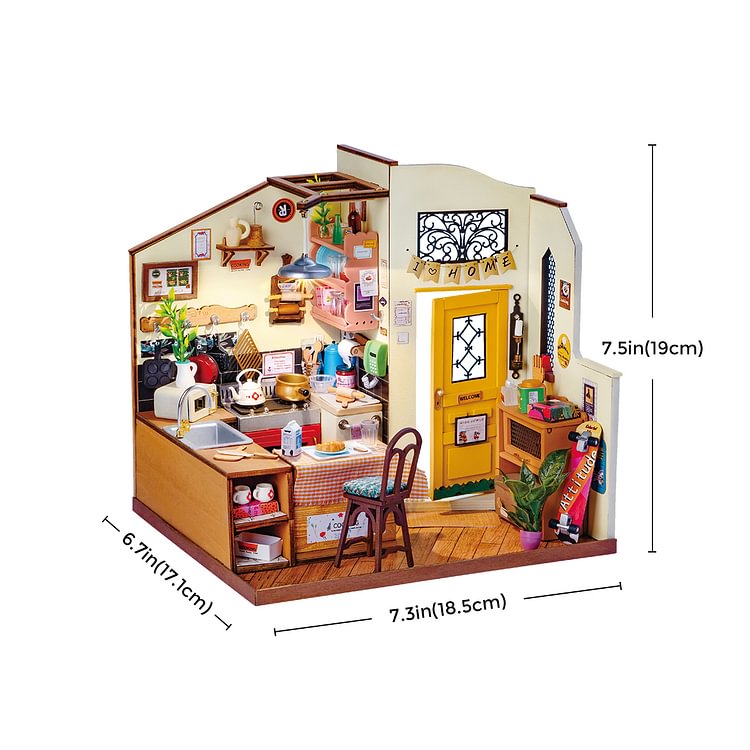 Rolife Cozy Kitchen DIY Miniature House Kit DG159 | Robotime Online