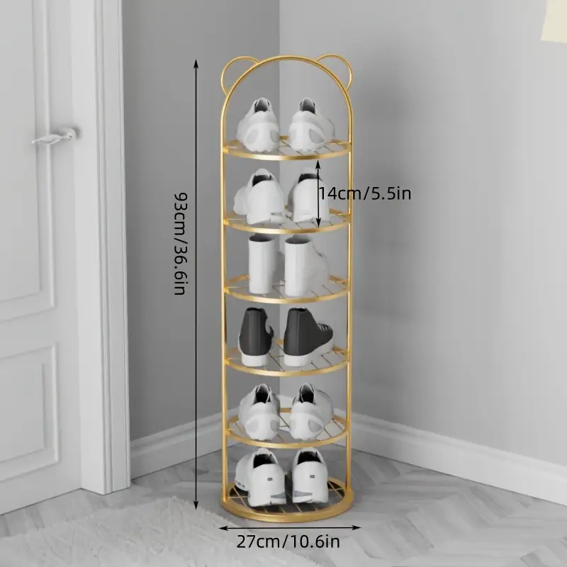 space saving multi layer shoe rack   metal narrow design for home storage details 2