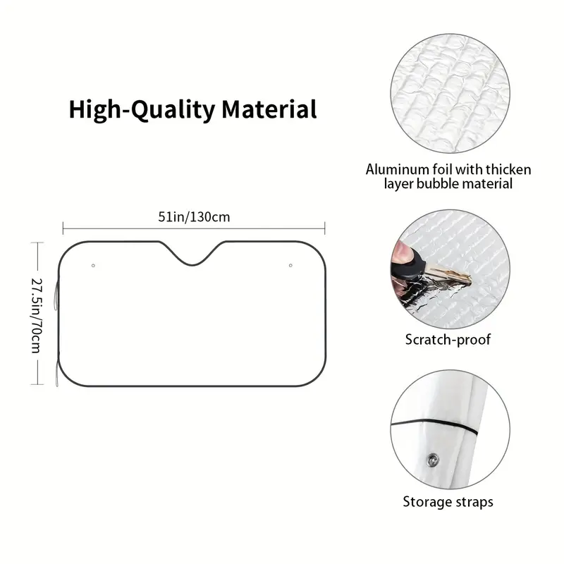 cute duck car windshield sun shade heat shield visor for jeep suv scratch proof aluminum bubble material windshield cover with storage straps 27 5x51 inch details 2