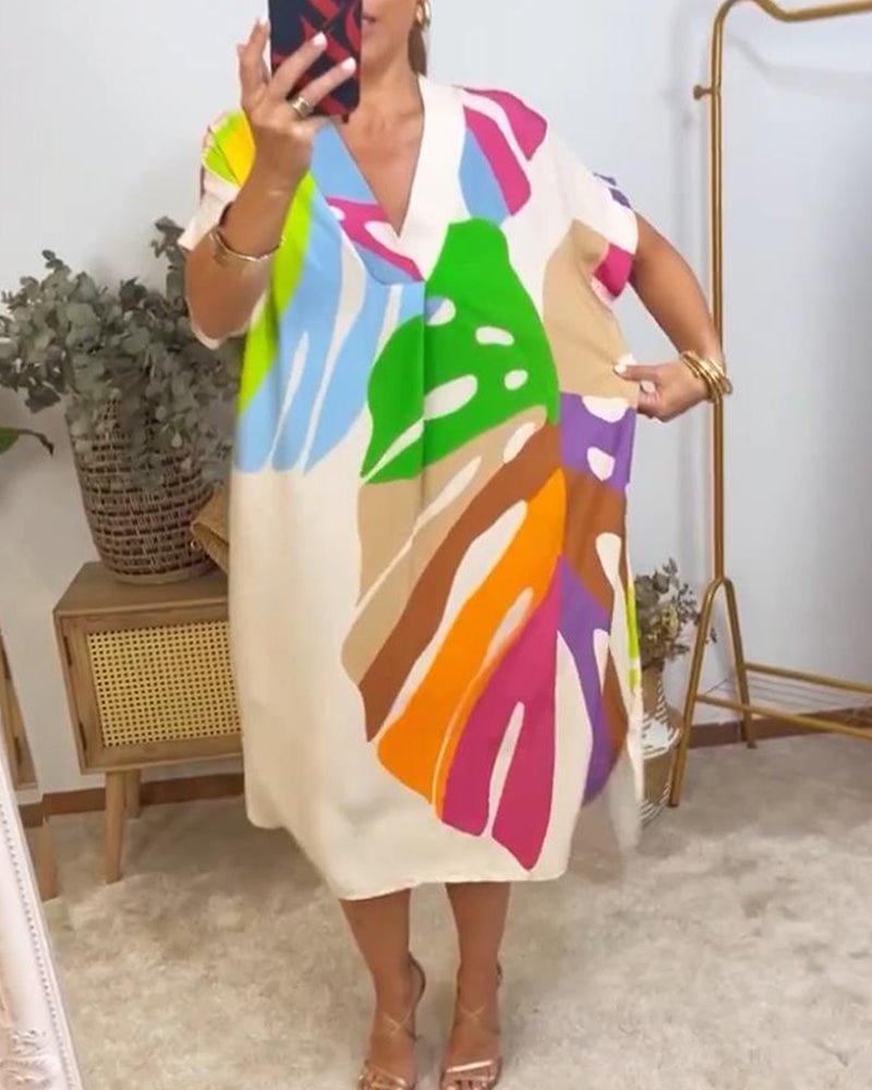 Eleganckie kwiaty - sukienka z boku