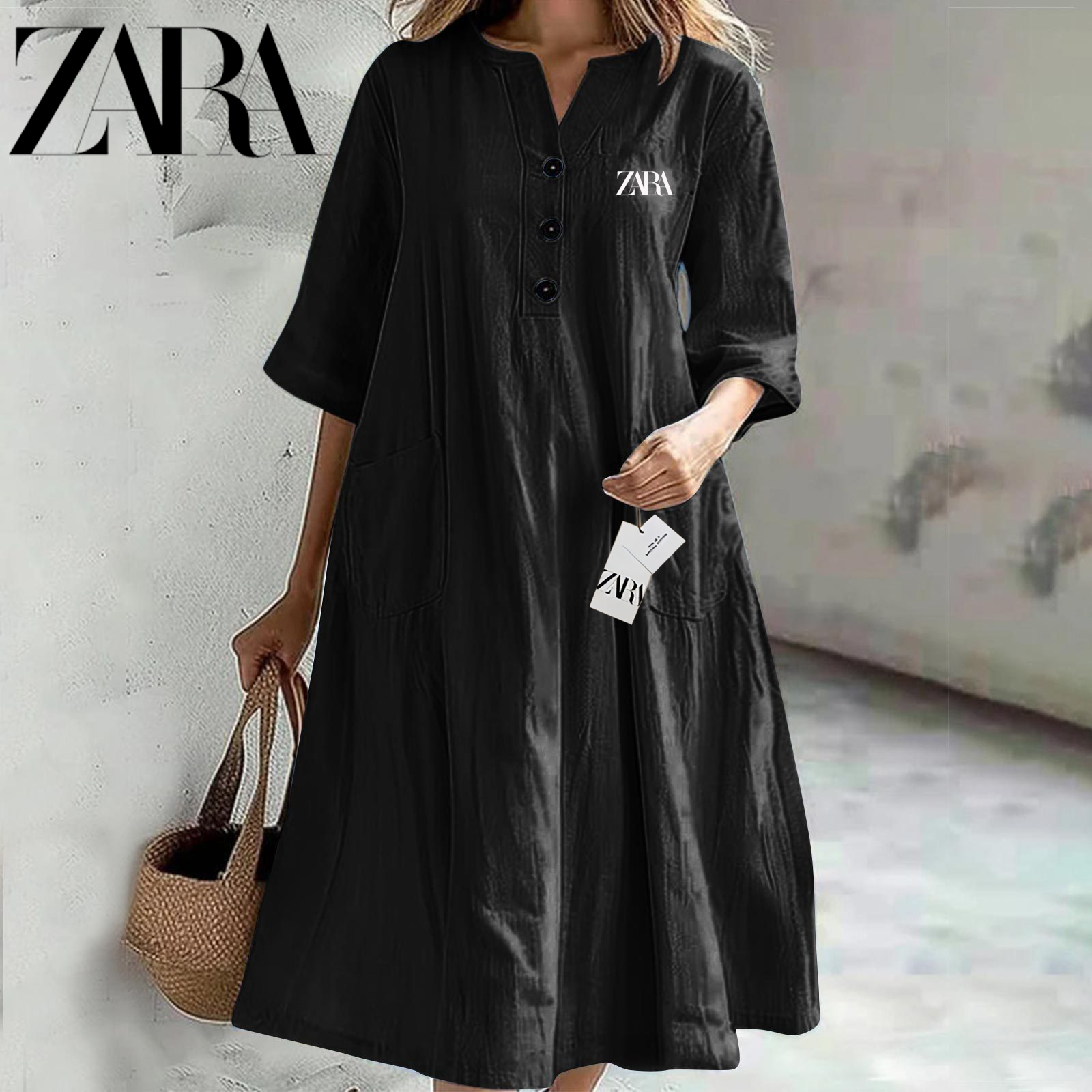 Novidade de verão ZARA – Vestido de algodão | Confortável e elegante