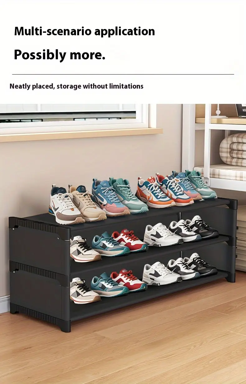 2 tier under bed shoe rack with curtains and wheels space saving storage organizer for dorms and homes white black waterproof plastic multi compartment design for secure footwear storage shoe storage organizer under bed storage details 4