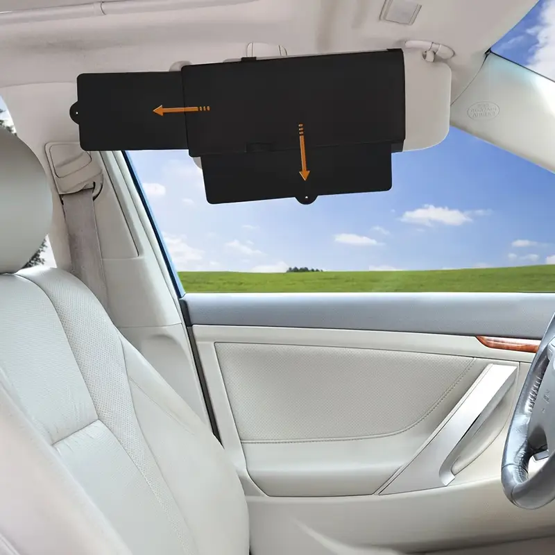 1pc car sun visor with extender front curtain shade universal fit details 4
