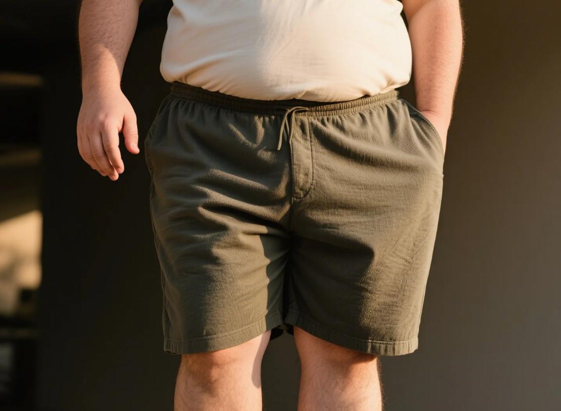 A big and tall shorts for men that are made of fabrics with 4-way stretch 