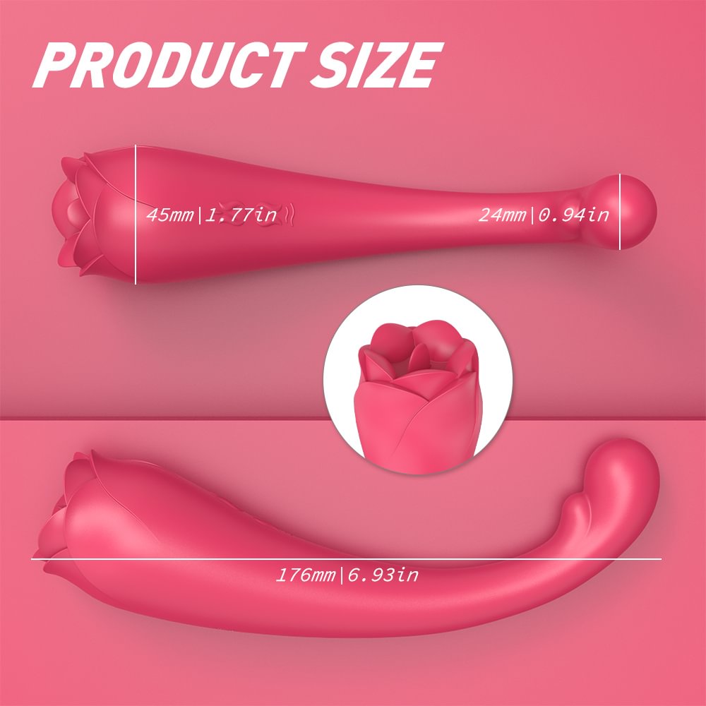 rose clitoral vibrator with 9 tongue licking modes