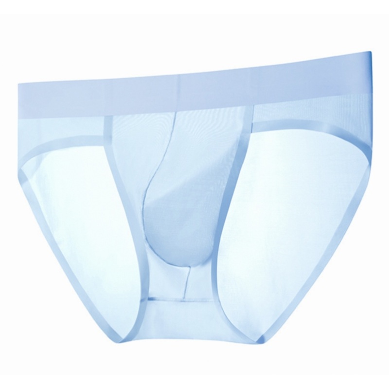Men's Ultra-thin Transparent Seamless Ice Silk Sexy Briefs