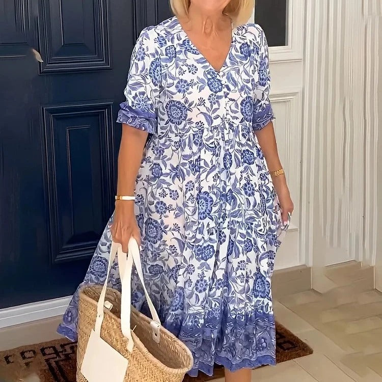 V-Neck Boho Dress