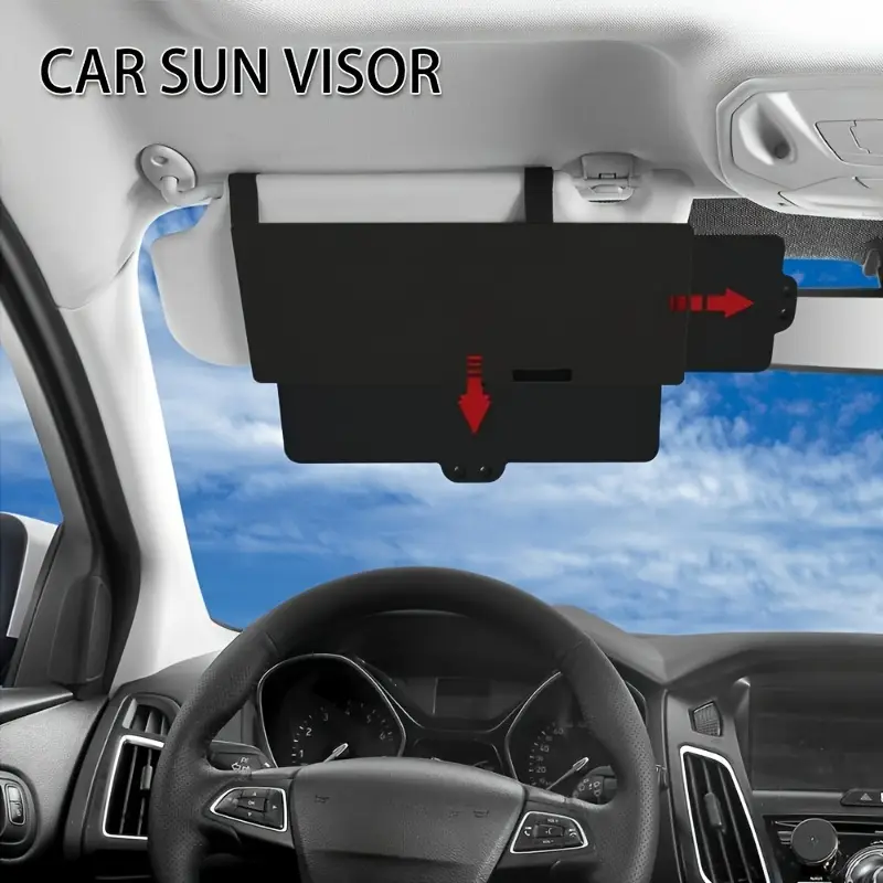 1pc car sun visor with extender front curtain shade universal fit details 8