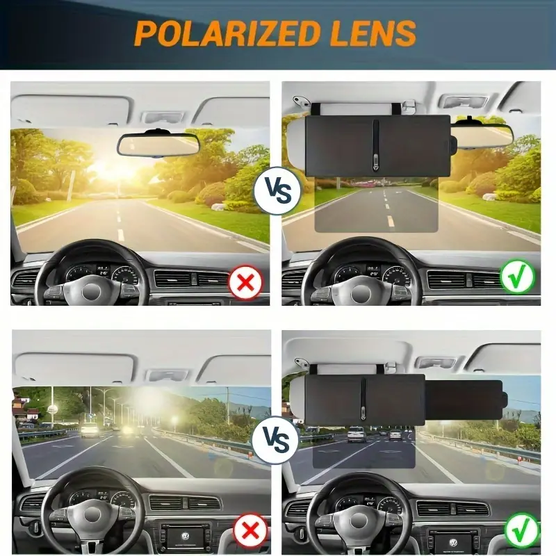 car sunshades polarized sun visor for car with zipper slider   uv400 car sun visor extension with pc lens and side sunshade anti glare car visor for   uv filtering protection details 2