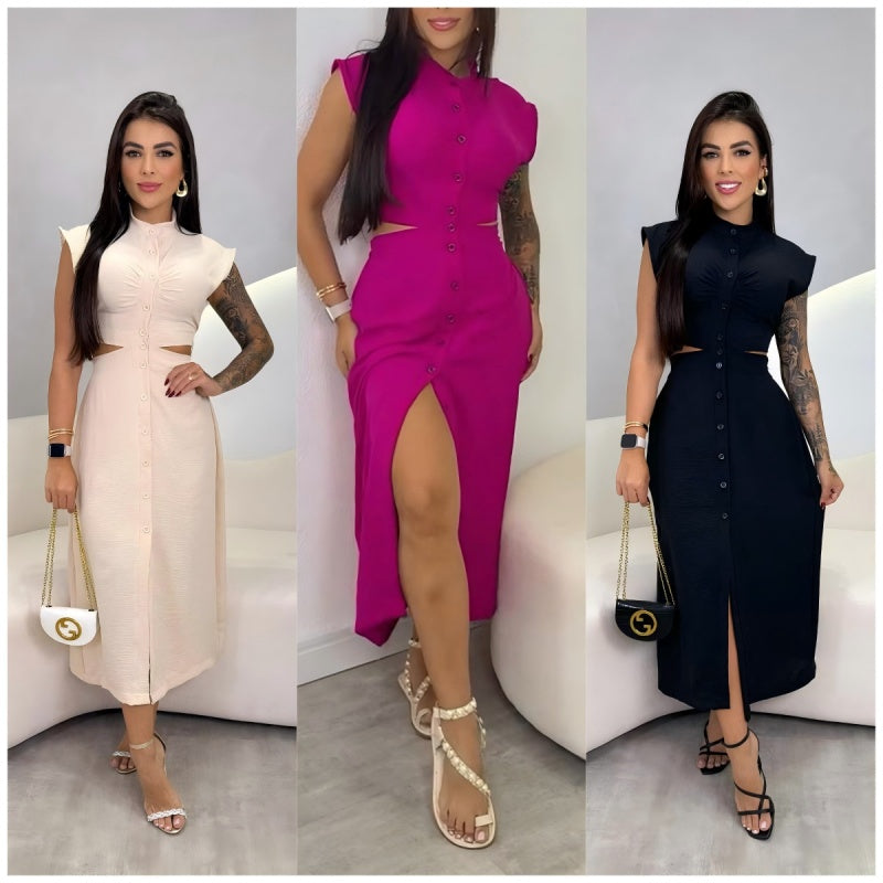 👗Elegant slit dress for women
