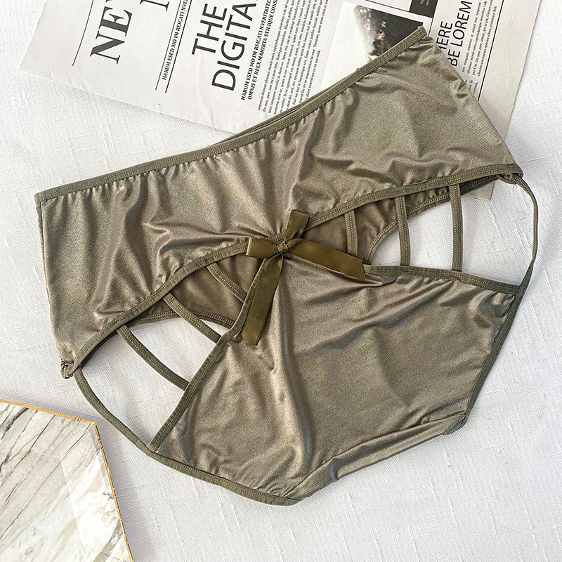 Sexy mid-waist lace seamless briefs