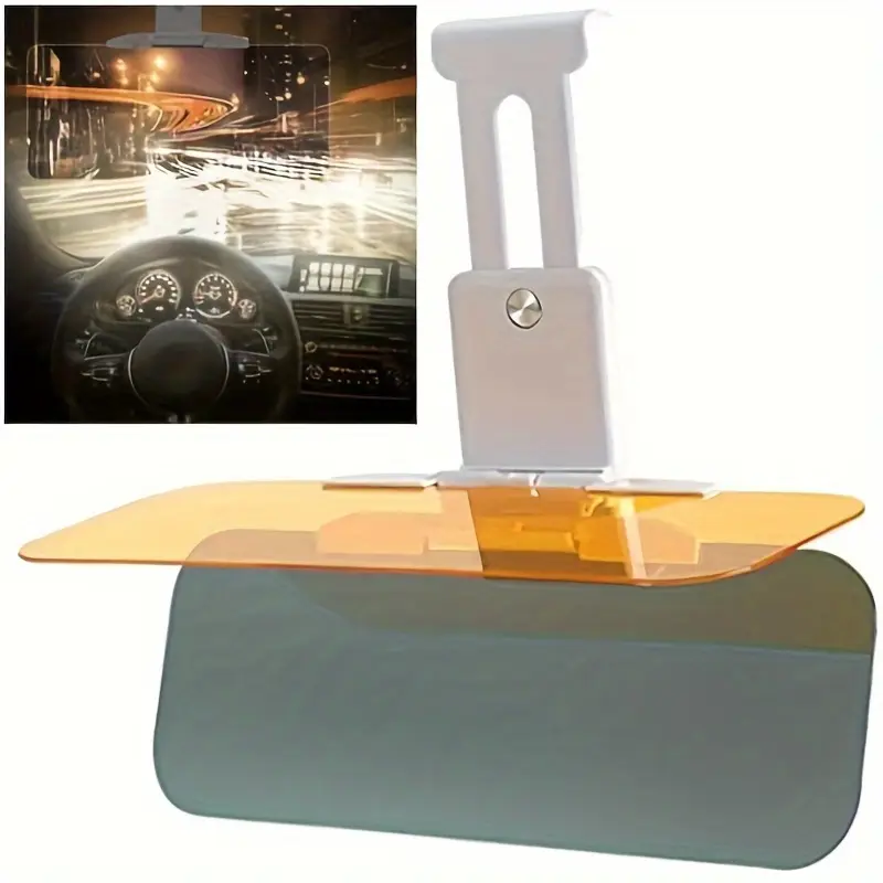 automobile sunshade a dual purpose universal visor for daytime and   use that reduces glare an extender for the visor a night   anti glare windshield driving shield and a uv filtering eye protector suitable for suvs details 2