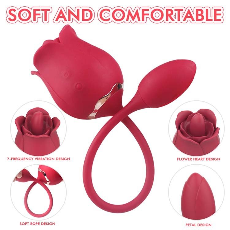 rose clit stimulator-rose vibrator with 9 powerful vibration modes