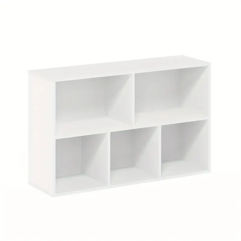   5 cube reversible open shelf white multi purpose storage organizer   shelf home office bookshelf display stands details 3