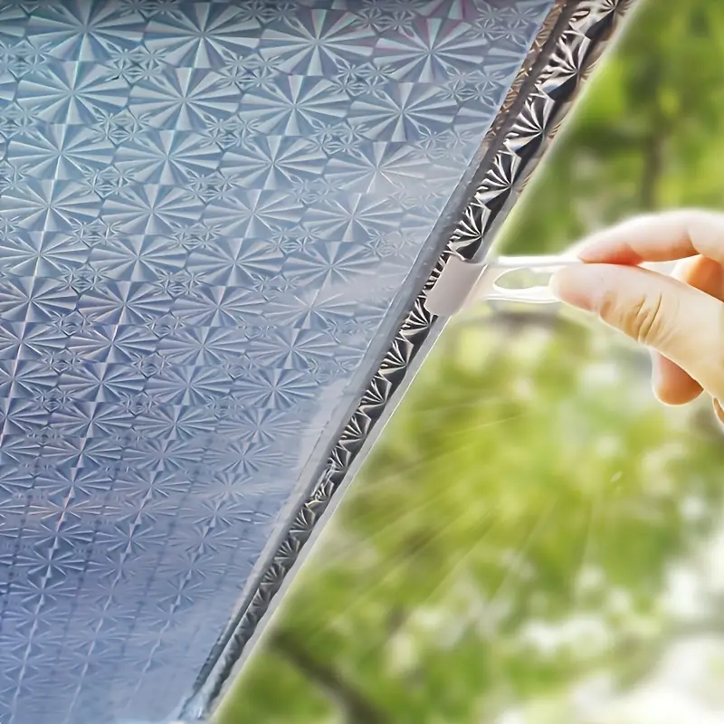 1pc keep   cool protected retractable windshield sunshade with suction cup details 5