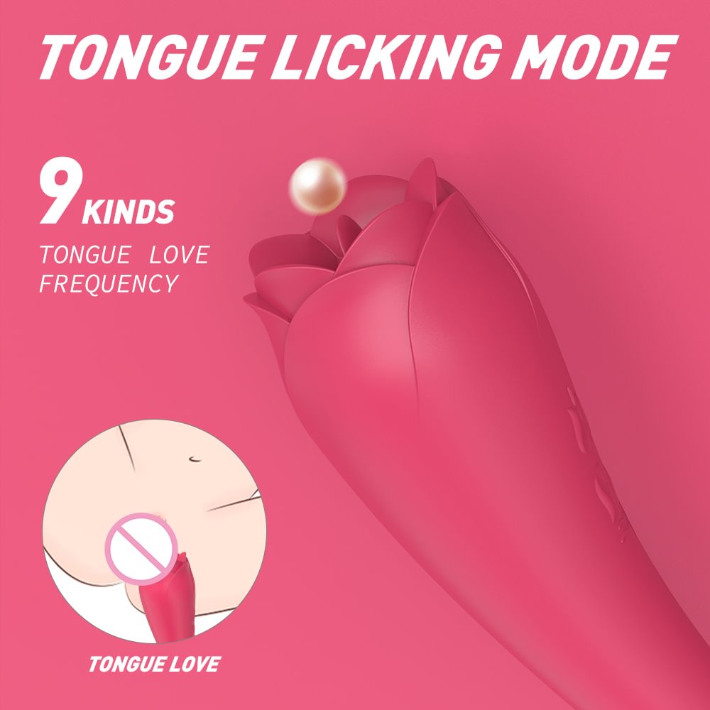 rose vibrator · portable rose toy with powerful licking modes