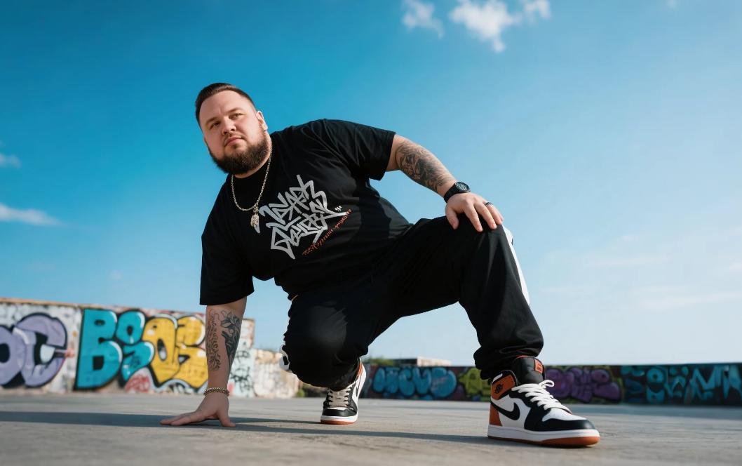 Big and Tall streetwear with text-based graphics