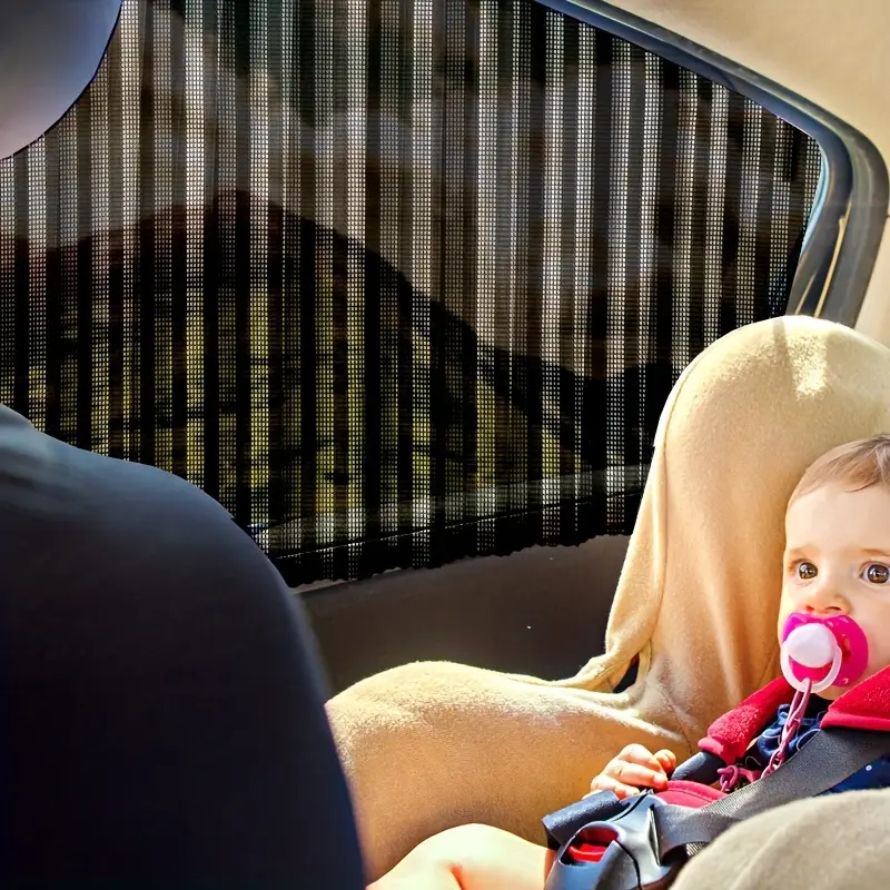 4pcs   sun protection car window shades breathable mesh uv protection for front rear windows fits most cars details 5