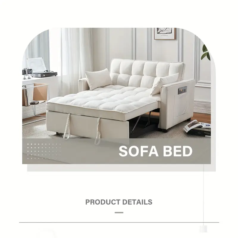 sleeper sofa bed 3 in 1 sofa bed pull out couch bed with adjustable backrest modern sofa   room convertible sofa bed for bedroom details 2