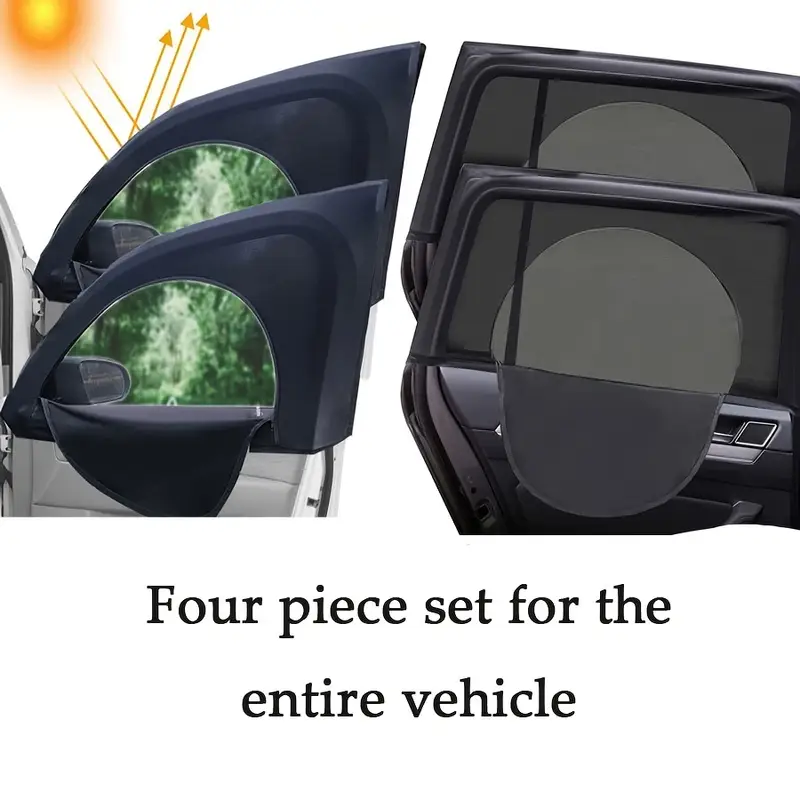 car privacy screen with zipper uv protection insect proof and breathable mesh for car windows details 2