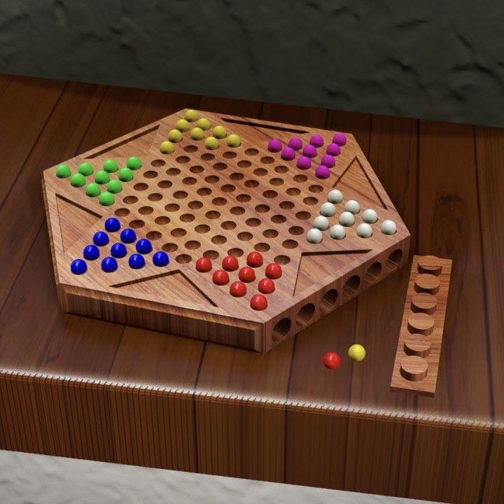 3d printed chinese checkers board