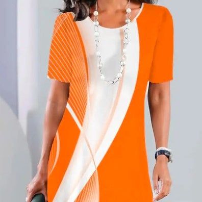 Printed Pleated Dress