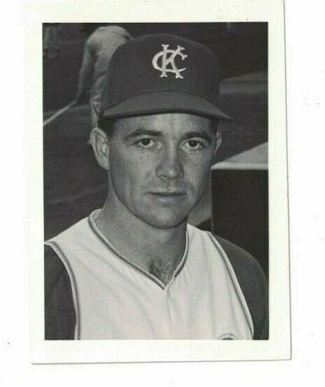 Vintage 1960's Doc Edwards Kansas City Athletics 2 1/2 x 3 1/2" Baseball Photo Poster painting"