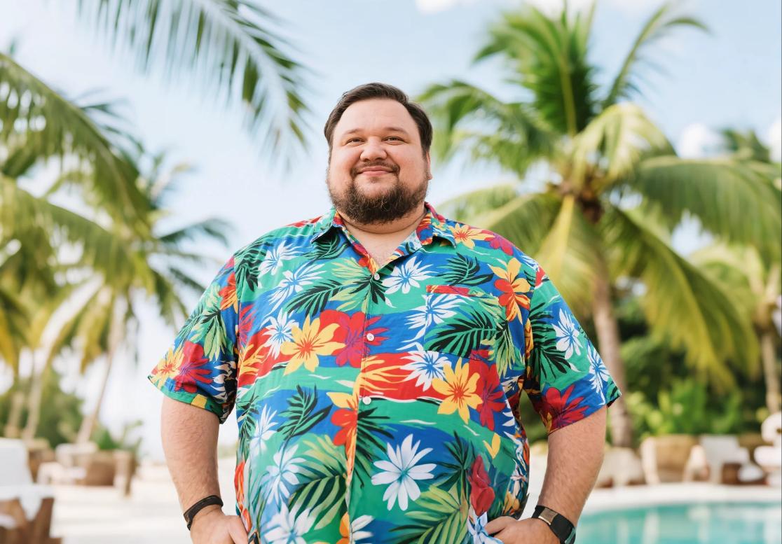 A big and tall Hawaiian shirts with bold prints