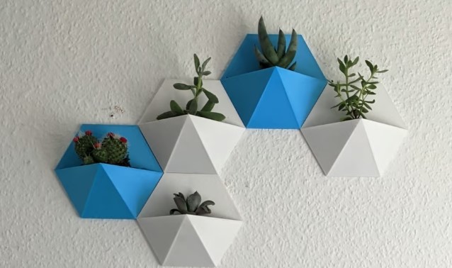 Hexagonal Wall Vase