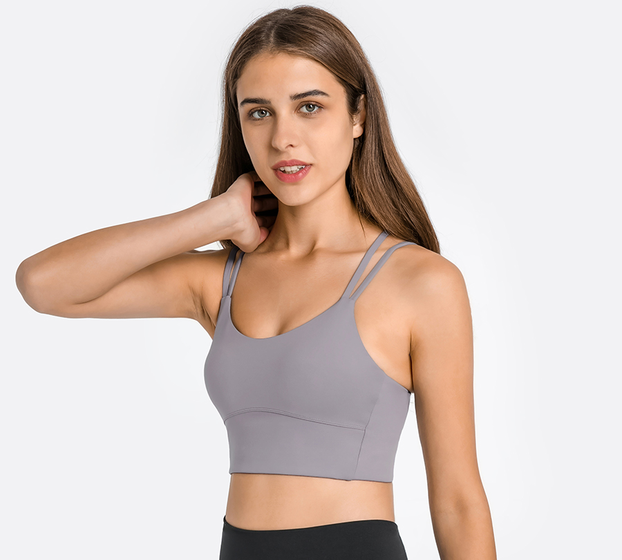 Hergymclothing purple sports bra for women online shopping