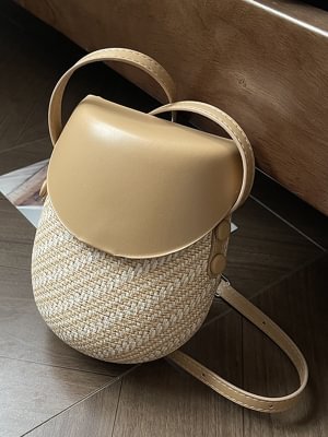 Image of Woven Split-Joint Geometric Crossbody Bags Bags Accessories Bags