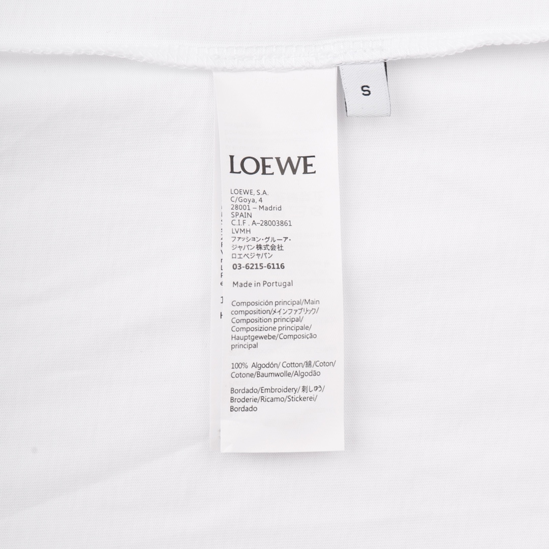 LOEWE羅意威哈爾系列小狗短袖白色款洗滌圖