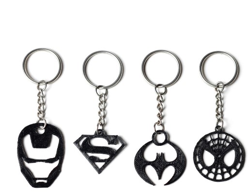 3d printed superhero keychain