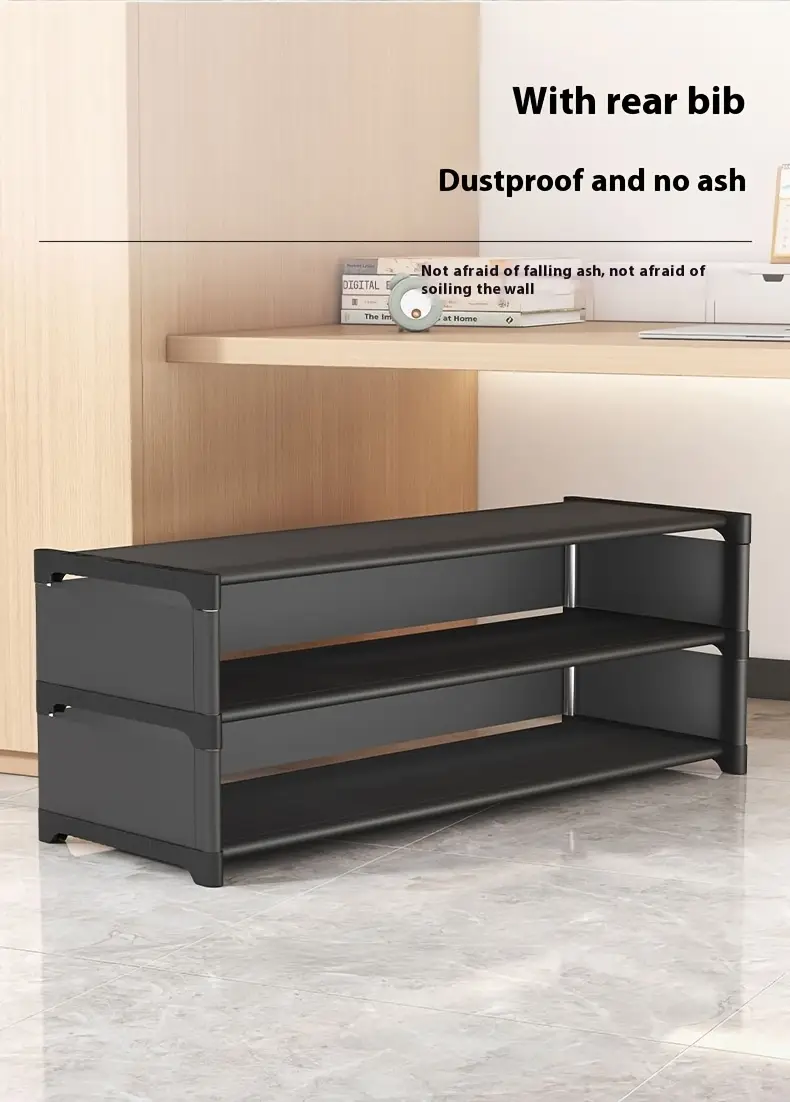 2 tier under bed shoe rack with curtains and wheels space saving storage organizer for dorms and homes white black waterproof plastic multi compartment design for secure footwear storage shoe storage organizer under bed storage details 3