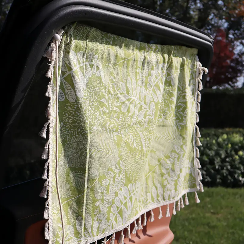 1pc bohemian print car window curtain 50x70cm polyester privacy shade universal fit vehicle sunshade for privacy and sun protection details 2