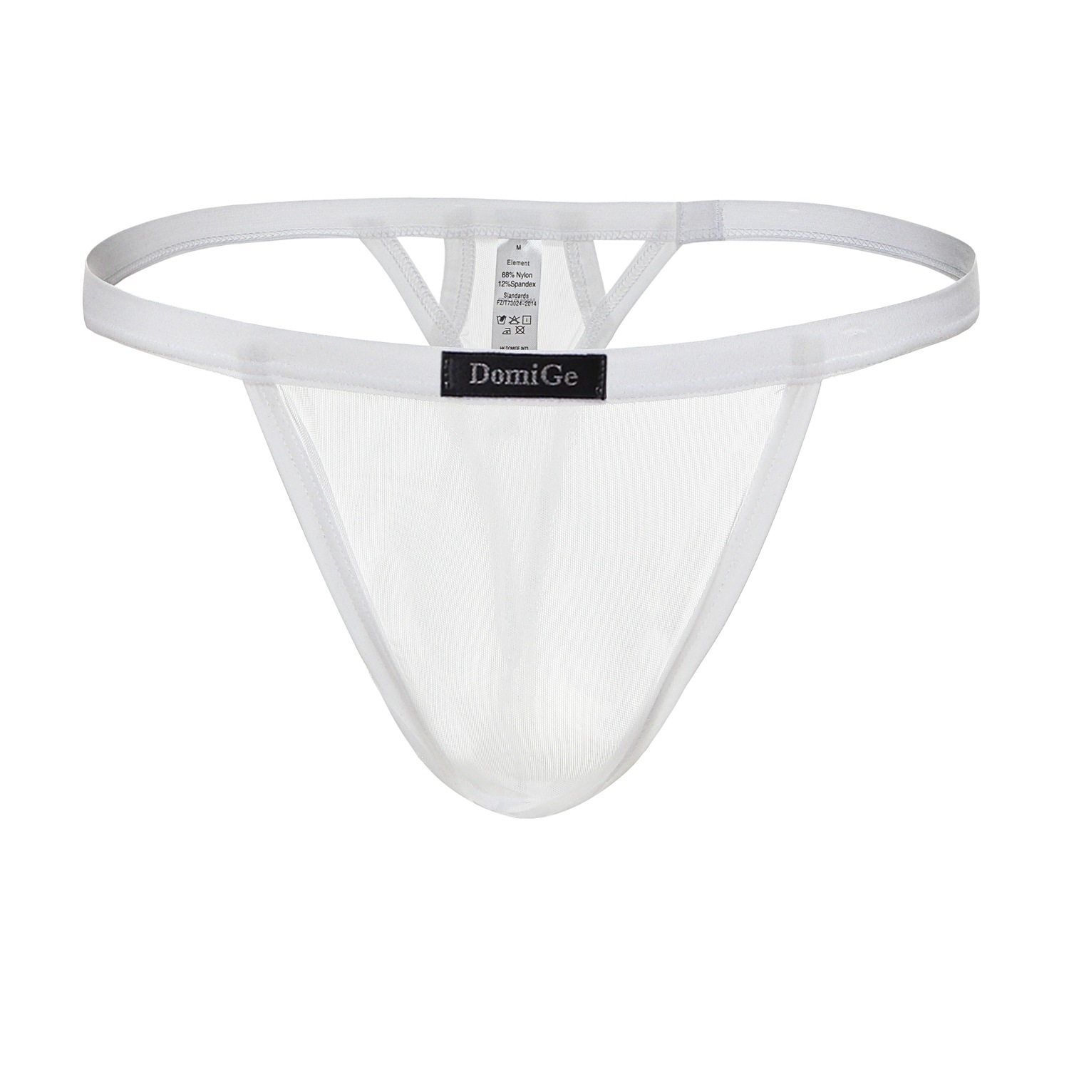 Men's Mesh Translucent Low Waist U Convex Pants Thongs