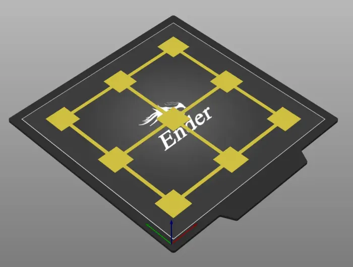 3D printer bed level test STL file