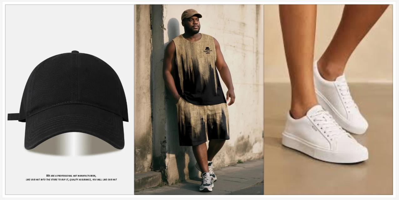 daily casual big men's short sets