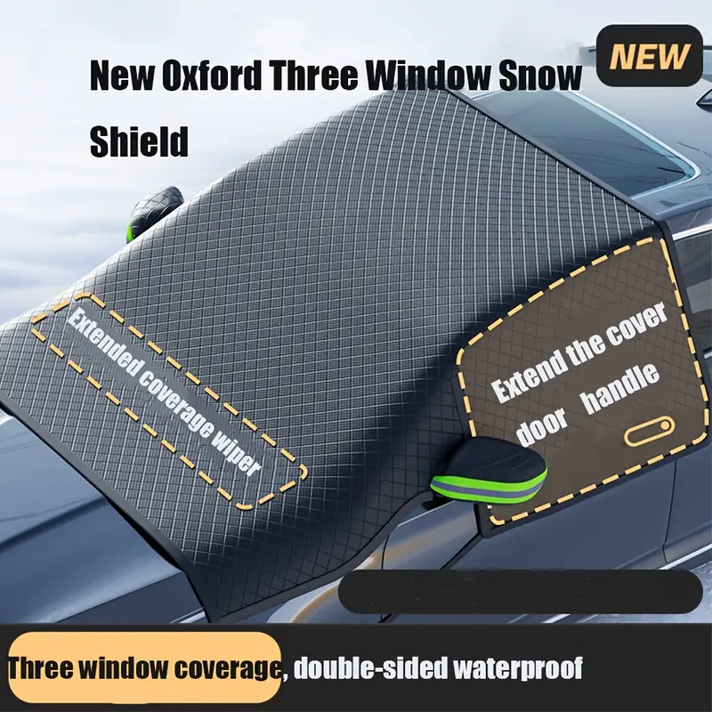 extra large thickened car sunshade snow cover front windshield protection for winter weather details 1