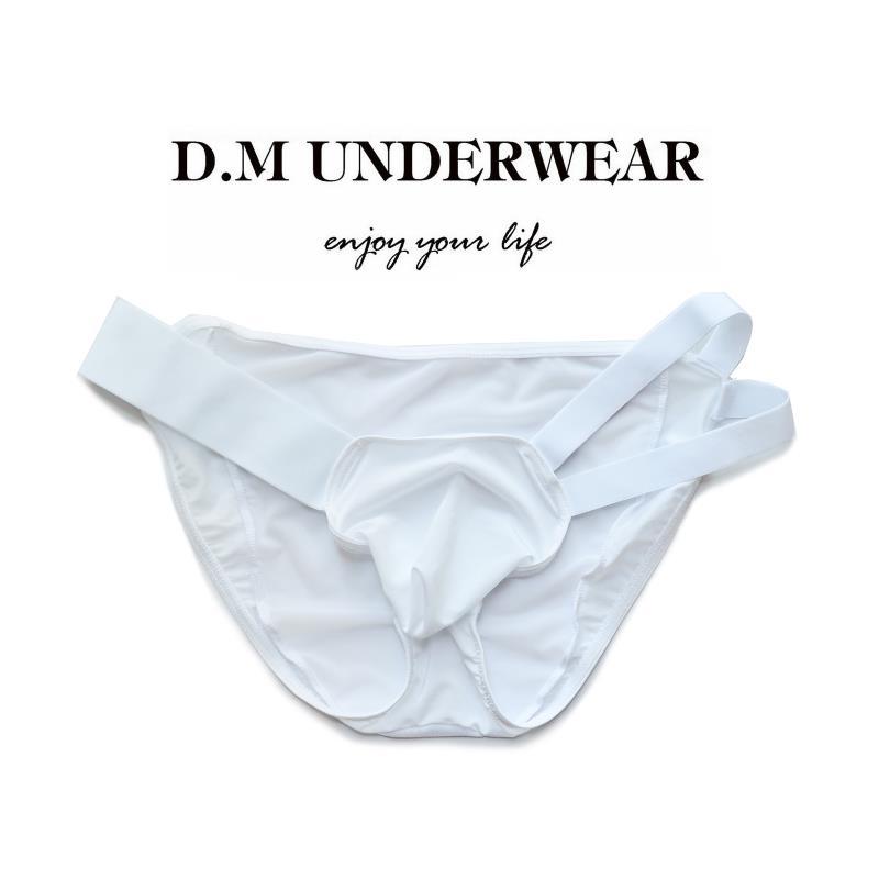 Seamless low waist sexy men's transparent breathable briefs