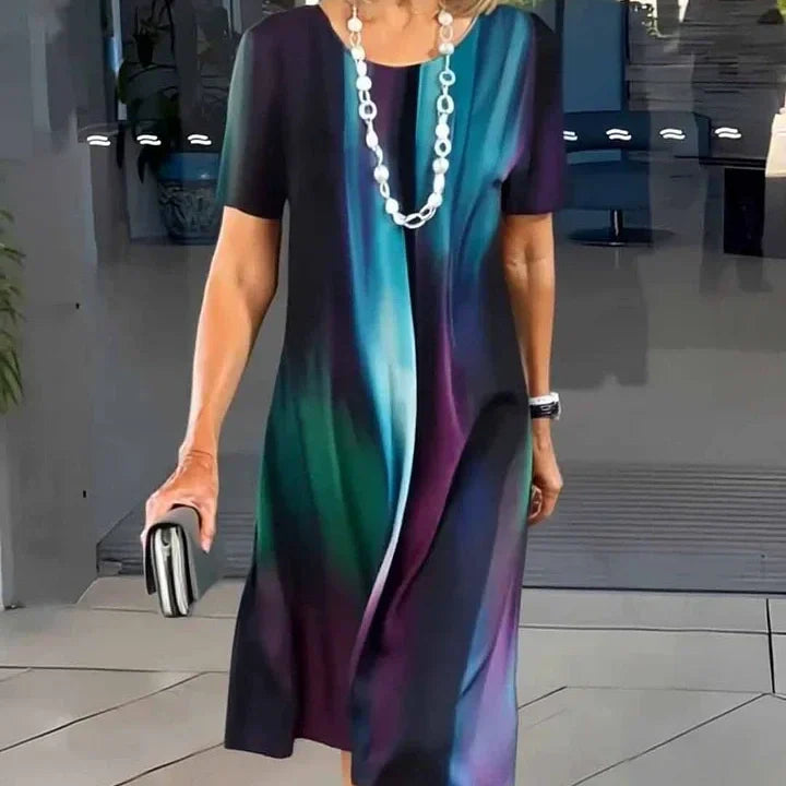 Printed Pleated Dress