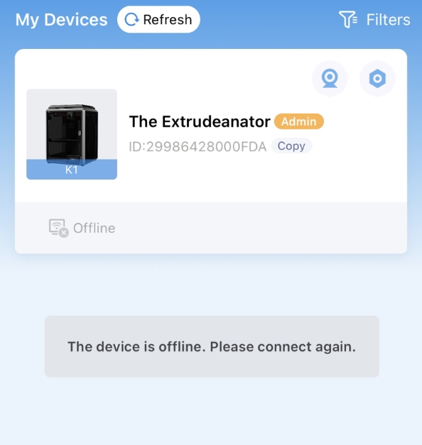 K1 Max Unable to Connect to Creality Cloud