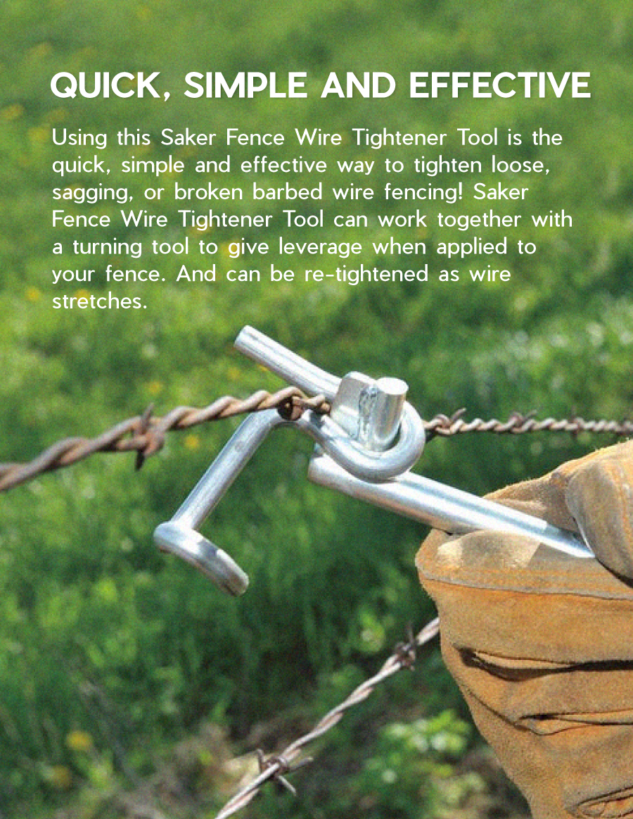 Fence Wire Tightener - Durable Fence Wire Tensioner, Barb Wire Fence Tools  - Barb Fence Wire Tensioner for Fast Tightening Metal Fence Post and Garden