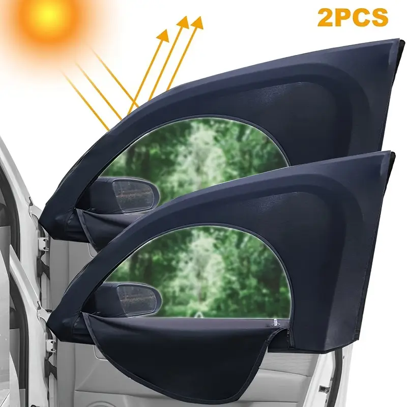 car privacy screen with zipper uv protection insect proof and breathable mesh for car windows details 0